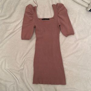 Pink Puff Sleeve Dress